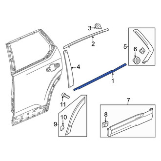 Honda OE - Front Left Door Belt Molding
