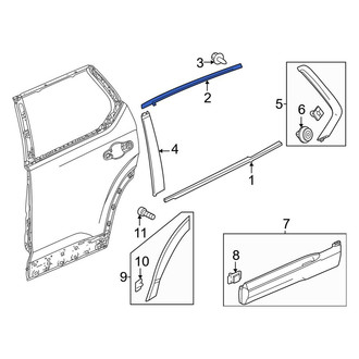 Honda OE - Rear Right Door Reveal Molding