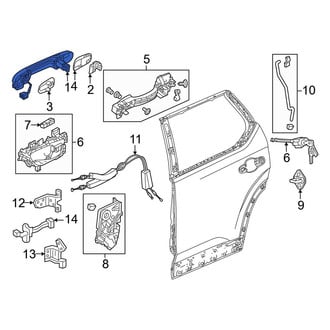 Honda OE - Front Right Outer Exterior Door Handle