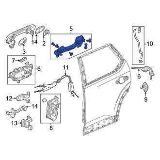 Honda OE - Rear Right Exterior Door Handle Base