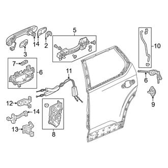 Honda OE - Rear Door - Lock & Hardware