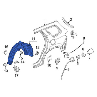 Honda OE - Rear Right Quarter Panel Splash Shield