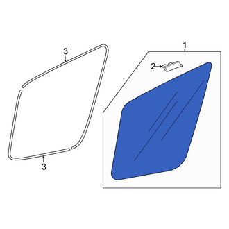 Honda OE - Rear Left Quarter Glass