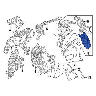 Honda OE - Left Inner Body D-Pillar Reinforcement