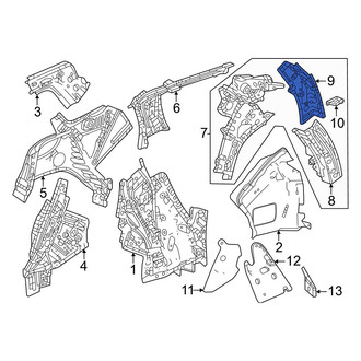 Honda OE - Left Outer Body D-Pillar Reinforcement