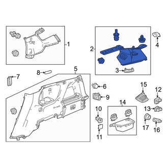 Honda OE - Left Body D-Pillar Trim Panel