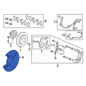 Honda OE - Rear Left Brake Dust Shield
