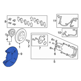 Honda OE - Rear Left Brake Dust Shield