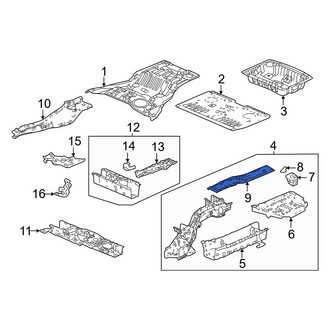 Honda OE - Rear Right Frame Side Member Reinforcement