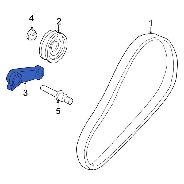 Honda OE 38941PR3000 A/C Drive Belt Idler Pulley Bracket