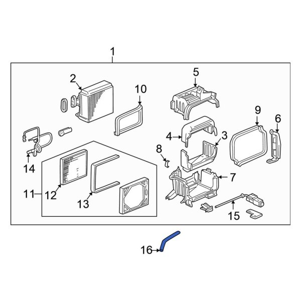 Honda OE 80271S04000 A/C Evaporator Drain