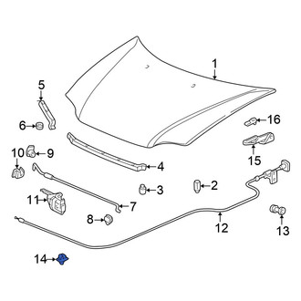 Honda OE - Rear Door Latch Cable Clip