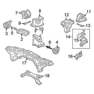 Honda OE - Left Engine Mount Bolt