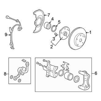 Honda OE - Front Suspension - Brake Components