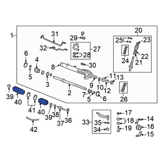 Honda OE - Right Rack and Pinion Bellows