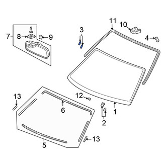 Honda OE - Back Glass Clip