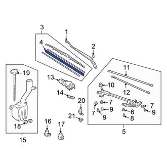 Honda OE - Front Right Wiper Blade Refill