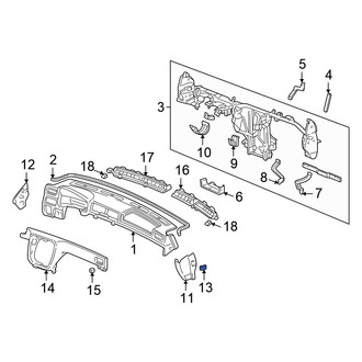 Honda OE - Instrument Panel Side Cover Clip