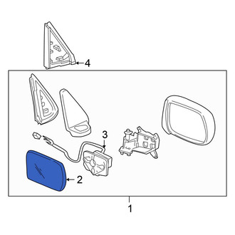 Honda OE - Front Right Door Mirror Glass