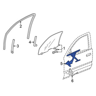 Honda OE - Front Left Window Regulator