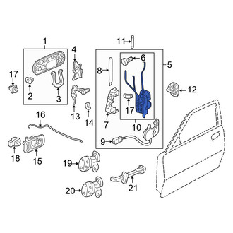 Honda OE - Front Left Door Latch Assembly