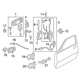 Honda OE - Front Left Door Latch Assembly