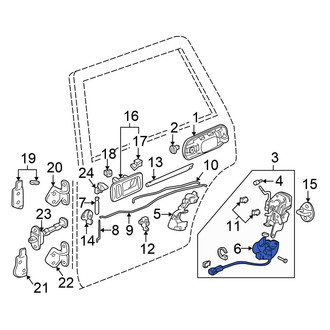 Honda OE - Rear Right Door Lock Actuator Motor