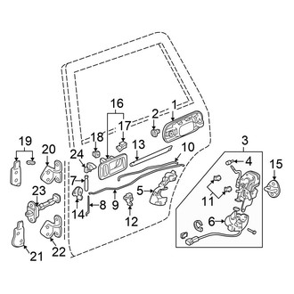 Honda OE - Rear Door - Lock & Hardware