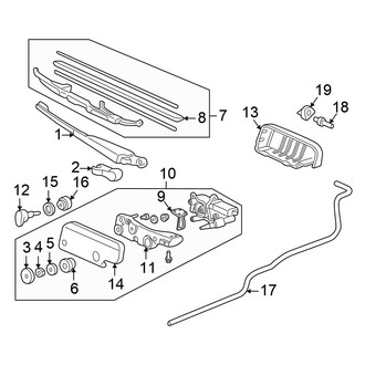 Honda OE - Back Door - Wiper & Washer Components