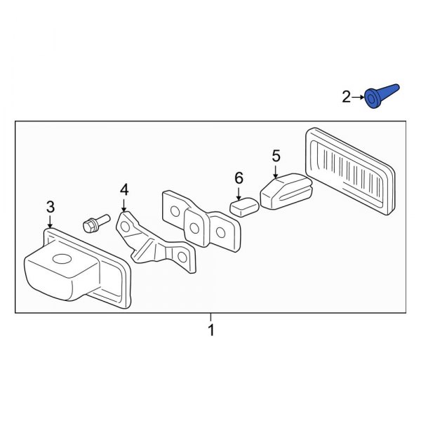 License Plate Light Assembly Grommet