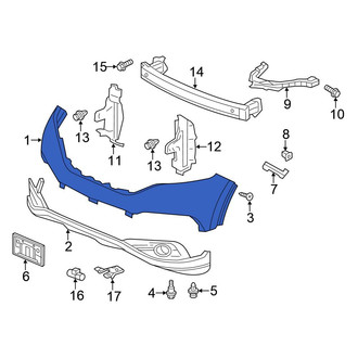 Honda OE - Front Upper Bumper Cover