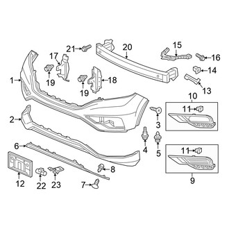 Honda OE - Front Bumper - Bumper & Components