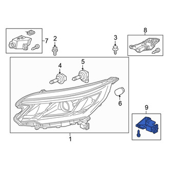 Honda OE - Front Right Lower Outer Headlight Bracket