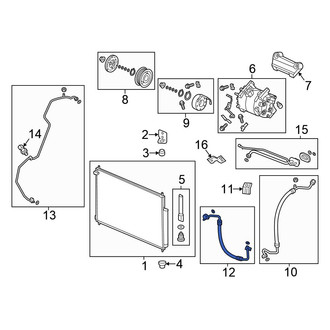 Honda OE - A/C Refrigerant Discharge Hose