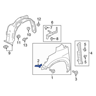 Honda OE - Left Fender Bracket