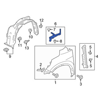 Honda OE - Front Left Fender Filler Panel