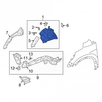 Honda Oe Honda Cr V 15 Fender Structural Components Rails
