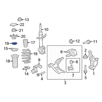 Honda OE - Front Suspension Strut Bearing