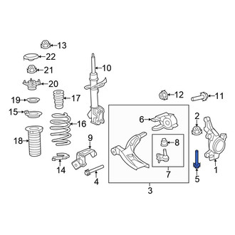 Honda OE - Rear Suspension Strut Bolt