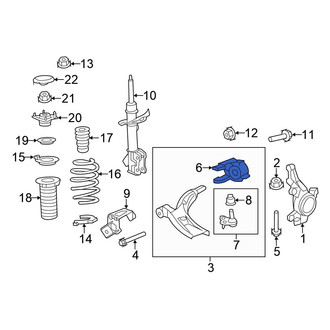 Honda OE - Front Right Suspension Control Arm Bracket