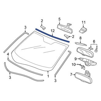 Honda OE - Front Upper Windshield Molding