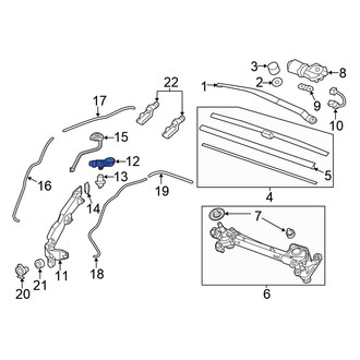 Honda OE - Front Washer Fluid Reservoir Filler Pipe