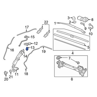 Honda OE - Washer Fluid Reservoir Filler Pipe Clip