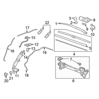 Honda OE - Windshield - Wiper & Washer Components (Type 2)
