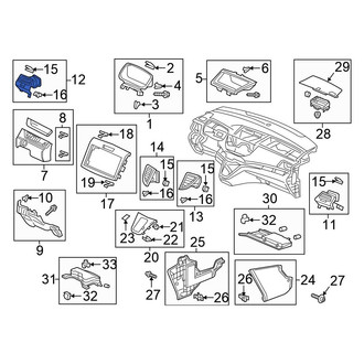 Honda OE - Left Outer Dashboard Air Vent