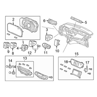Honda OE - Instrument Panel - Cluster & Switches (EX / EX-L / LX / SE / Touring)