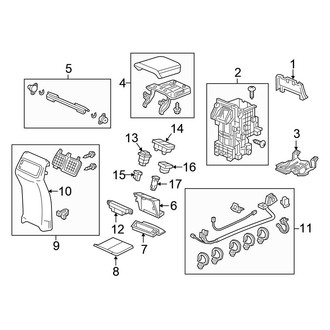Honda OE - Rear Console