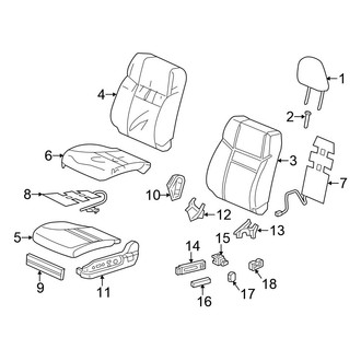 Honda OE - Seats & Tracks - Driver Seat Components (With Power), (EX-L / Touring)