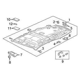 Honda OE - Roof - Interior Trim (W/O Sunroof), (LX)