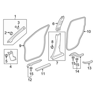 Honda OE - Pillars, Rocker & Floor - Interior Trim